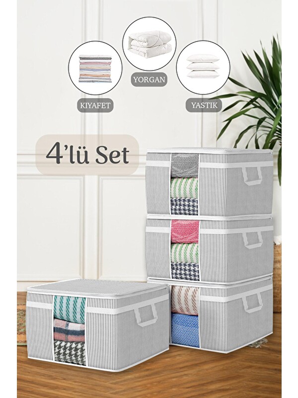 Meleni Home 4'lü Maxi Pencereli Baza Altı Hurç 45x40x30 cm