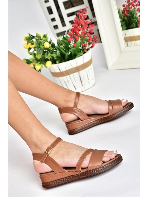 P674300709 Taba Dolgu Taban Kadın Ayakkabı - Görsel 3