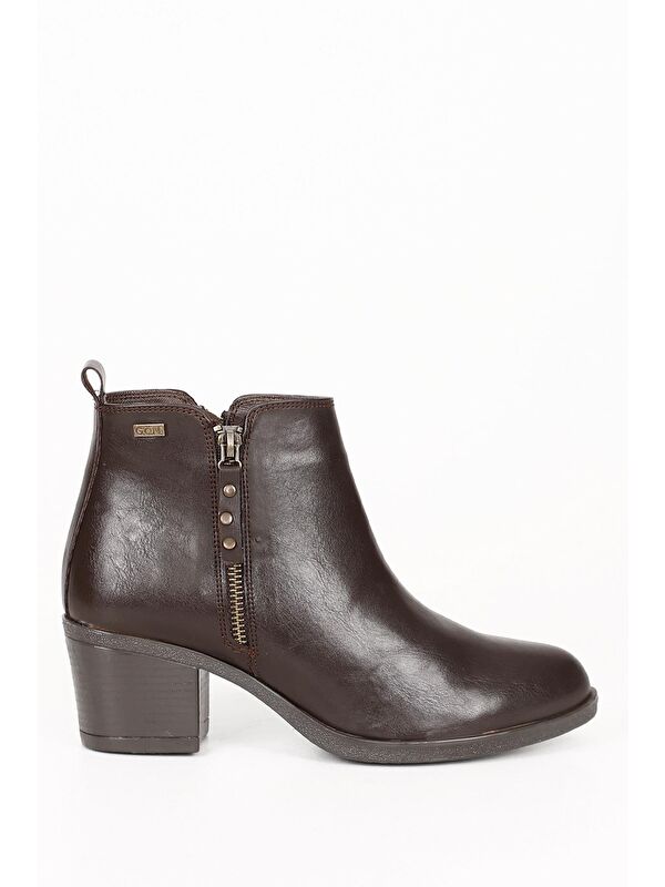 Sivri Burun Kauçuk Taban Topuklu Püsküllü Kadın Günlük Bot 20431 - Görsel 5