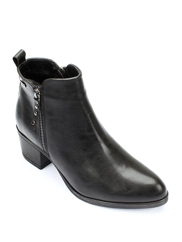 Sivri Burun Kauçuk Taban Topuklu Püsküllü Kadın Günlük Bot 20431 - Görsel 6