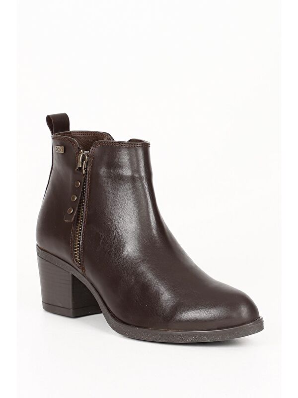 Sivri Burun Kauçuk Taban Topuklu Püsküllü Kadın Günlük Bot 20431 - Görsel 6