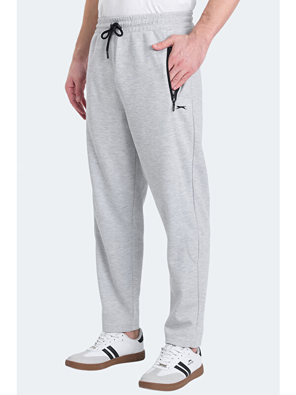 SLAZENGER KALINA IN Erkek Fermuar Cepli Gri Eşofman Altı