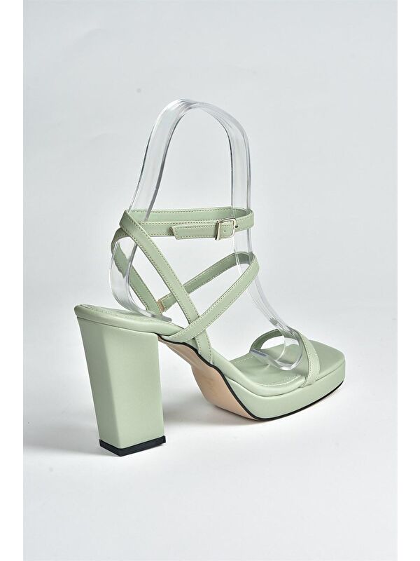 M2824627 Yeşil Kadın Topuklu Ayakkabı - Görsel 7