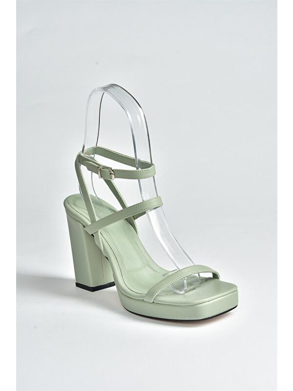 M2824627 Yeşil Kadın Topuklu Ayakkabı - Görsel 8