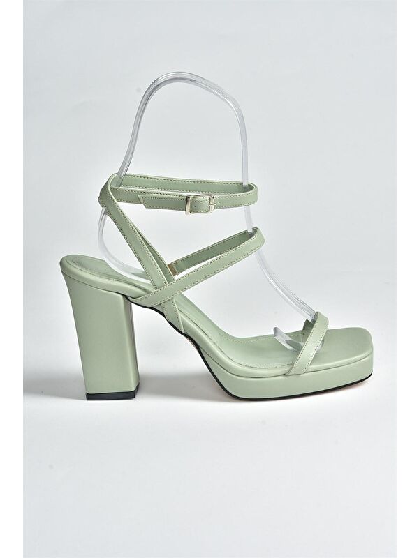 M2824627 Yeşil Kadın Topuklu Ayakkabı - Görsel 9
