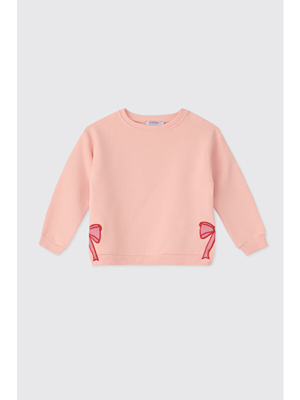 Panço Kız Bebek Pudra Sweatshirt