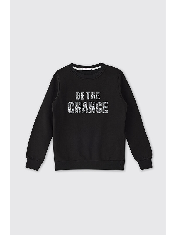 Panço Erkek Çocuk Siyah Sweatshirt