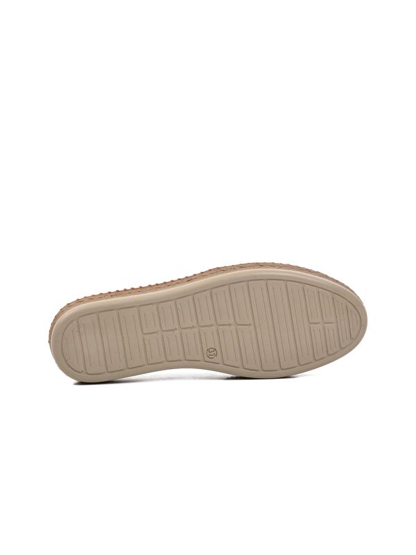 Geniş Kalıp Bej Hakiki Deri Kadın Anatomik Ayakkabı 394162 - Görsel 6