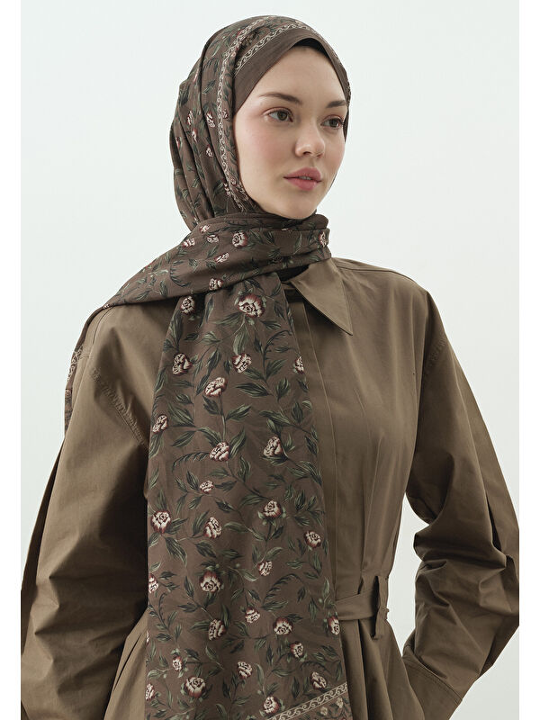 Fresh Scarfs Vizon Leana Desenli Pamuk Viskon Şal