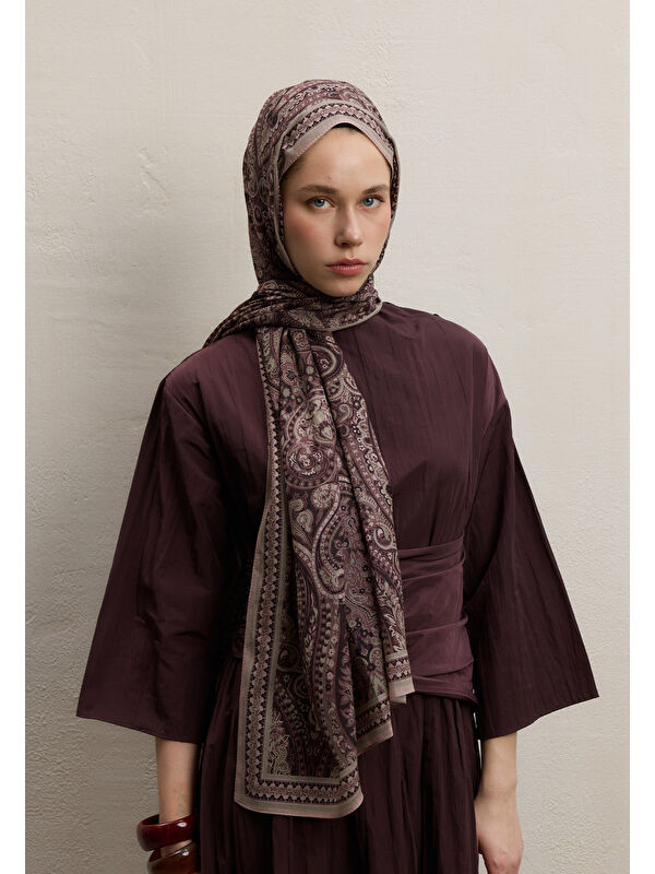 Fresh Scarfs Emerald Desen Şal Gül Kurusu