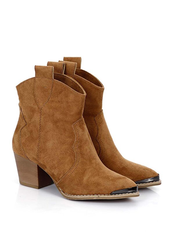 Sivri Burun Topuklu Western Kovboy Kadın Günlük Bot 32133 - Görsel 3