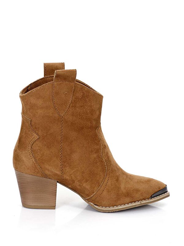 Sivri Burun Topuklu Western Kovboy Kadın Günlük Bot 32133 - Görsel 5