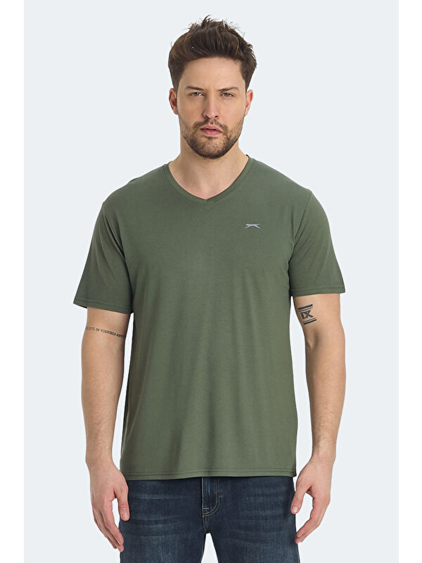 SLAZENGER KRAKKER Erkek Haki Tişört