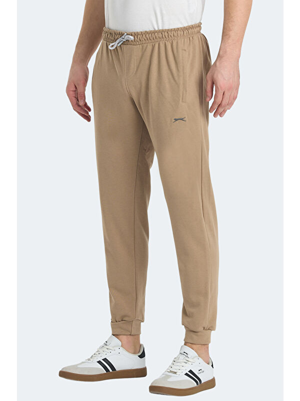 SLAZENGER KISHA IN Erkek Cepli Dar Paça Kahve Jogger Eşofman Altı