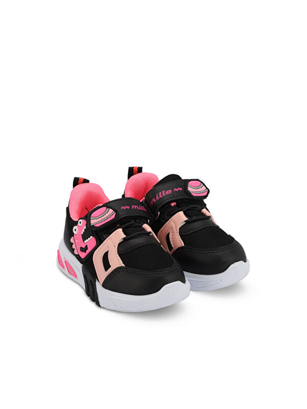 PANAMA IN Kız Çocuk Siyah / Fuşya Sneaker - Görsel 3