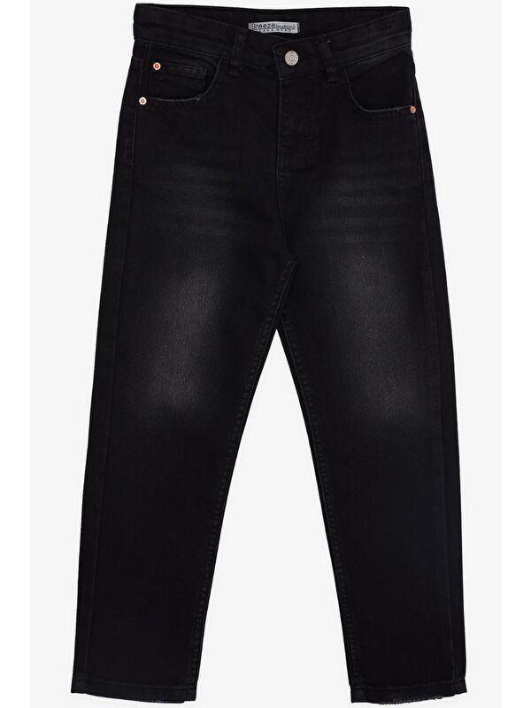 Breeze Kız Çocuk Jean Pantolon Cepli Siyah (10-14 Yaş)e