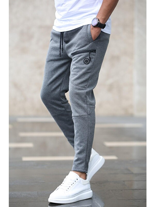 Madmext Basic Antrasit Jogger Eşofman Altı 4207