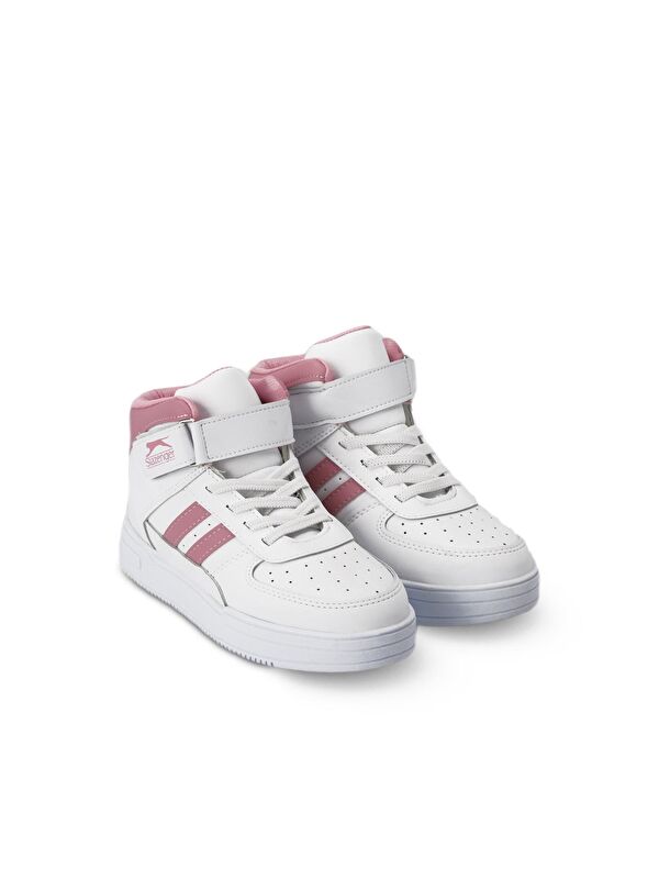 NICOLA I Kız Çocuk Cırt Cırtlı Beyaz / Pembe Günlük Spor Ayakkabısı - Görsel 3