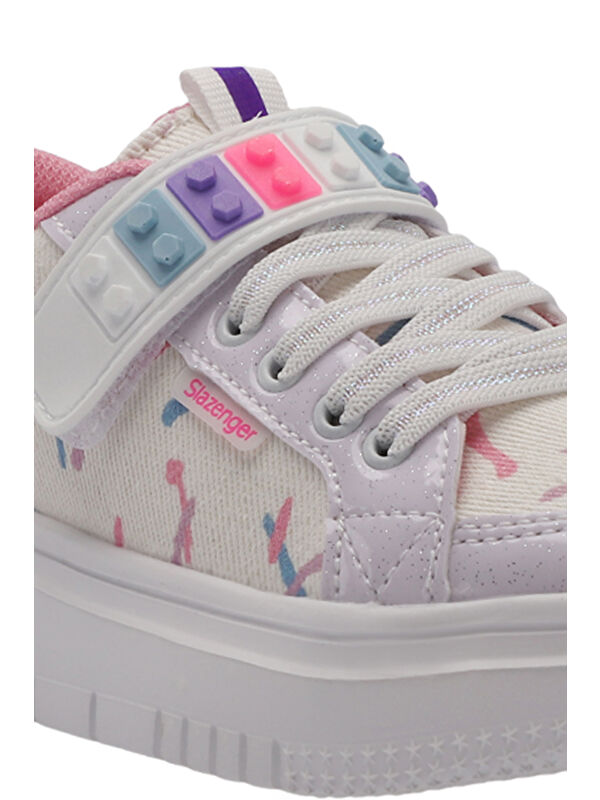 NUMANCIA Kız Çocuk Cırt Cırtlı Beyaz / Pembe Günlük Spor Ayakkabısı - Görsel 5