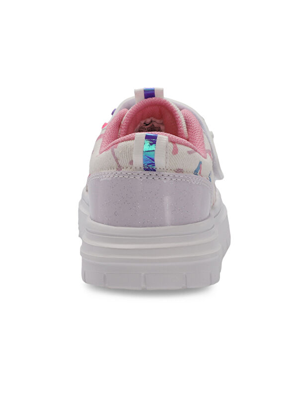 NUMANCIA Kız Çocuk Cırt Cırtlı Beyaz / Pembe Günlük Spor Ayakkabısı - Görsel 7
