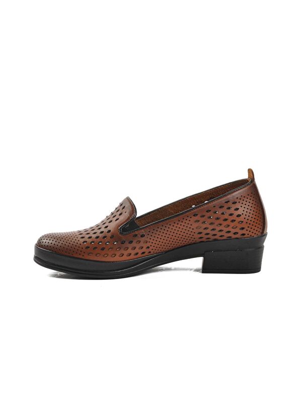 82 Taba Hakiki Deri Kadın Günlük Ayakkabı - Görsel 3