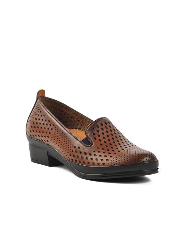 82 Taba Hakiki Deri Kadın Günlük Ayakkabı - Görsel 4