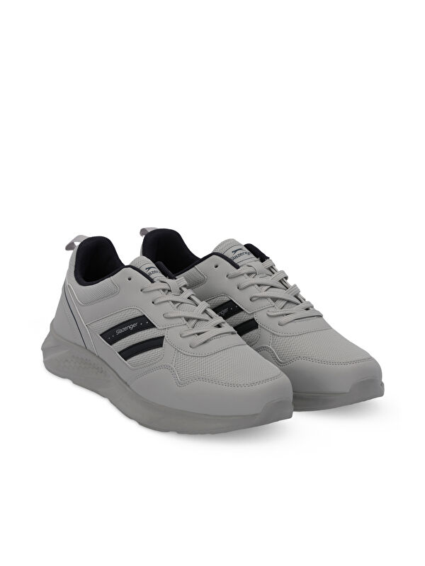 IDEAL I Büyük Beden Erkek Gri / Lacivert Koşu & Yürüyüş Spor Ayakkabısı - Görsel 3