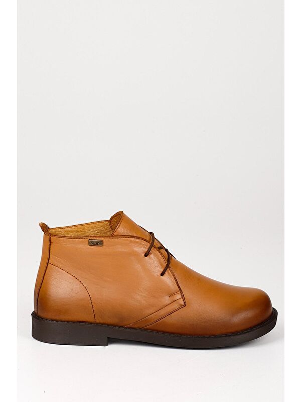 Gonderi(r) Kahverengi Gonderi(r) Hakiki Deri Kauçuk Taban Kadın Bot