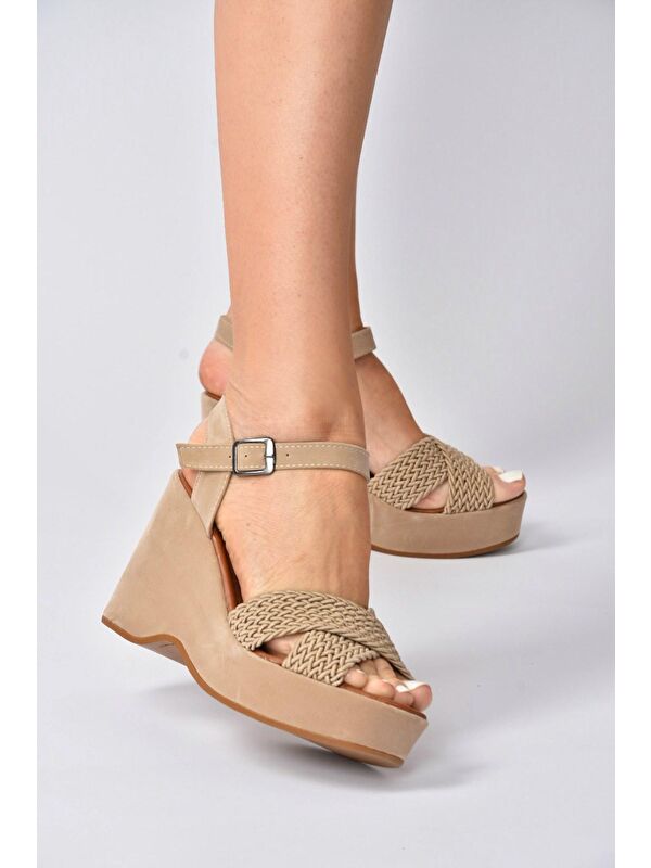 K250909002 Ten Dolgu Taban Kadın Ayakkabı - Görsel 3