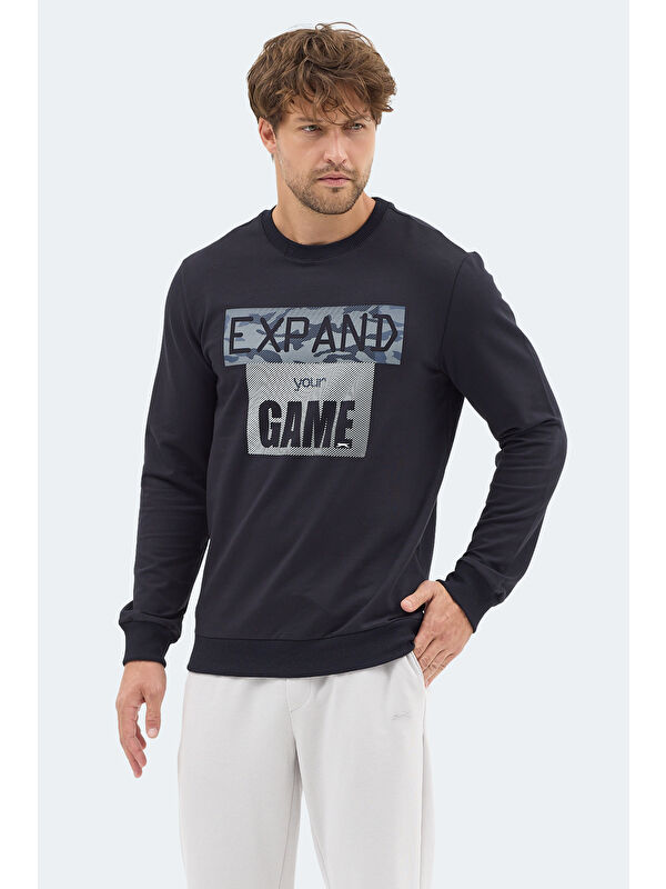 SLAZENGER RUBIO Erkek Lacivert Sweatshirt