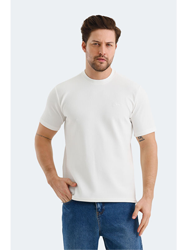 SLAZENGER BREEZE Erkek Tişört Ekru