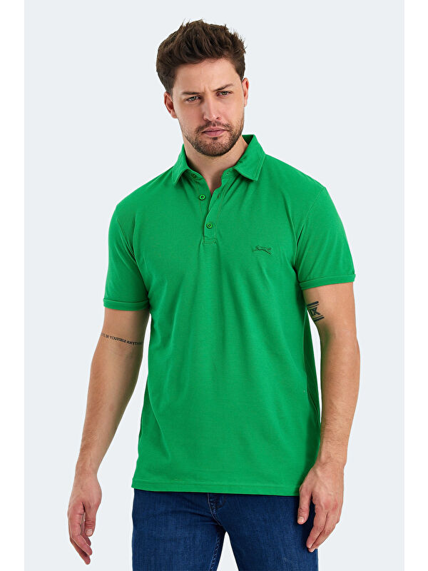 SLAZENGER KLASSE Erkek %100 Pamuk Tişört Yeşil
