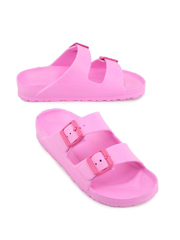 Yazlık Kadın Çift Toka Ayarlanabilir Banyo Bahçe Plaj Havuz Terlik - Görsel 3