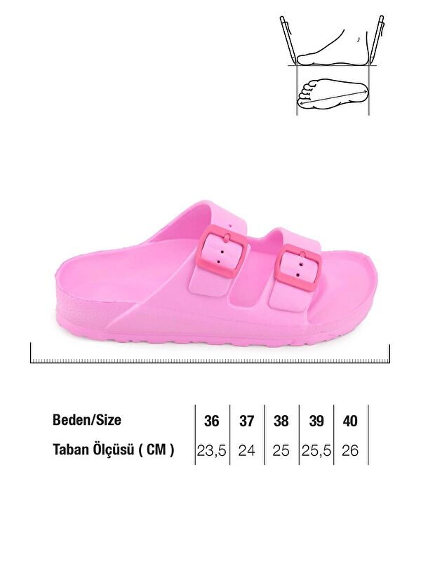 Yazlık Kadın Çift Toka Ayarlanabilir Banyo Bahçe Plaj Havuz Terlik - Görsel 4