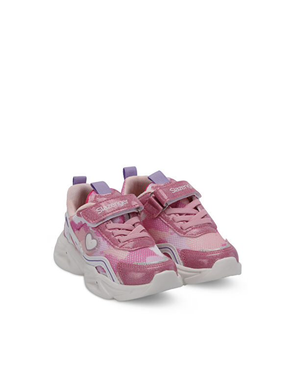 KLARION Kız Çocuk Cırt Cırtlı Pembe Günlük Spor Ayakkabısı - Görsel 3