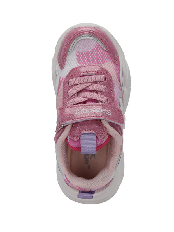 KLARION Kız Çocuk Cırt Cırtlı Pembe Günlük Spor Ayakkabısı - Görsel 6