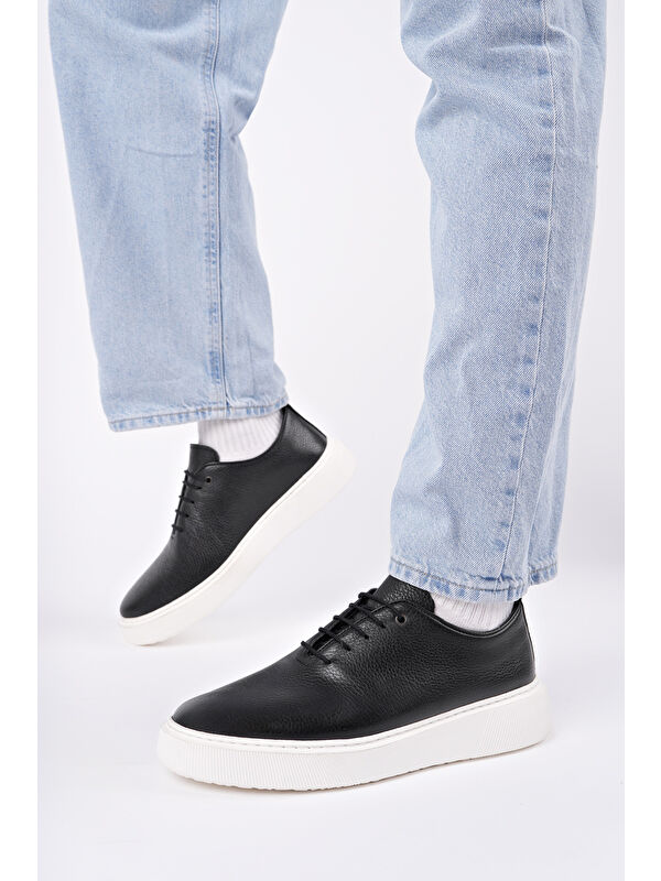 SEBASTİAN Bağcıklı Hakiki Deri Erkek Günlük Casual Ayakkabı - Görsel 6