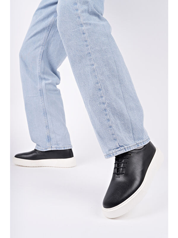 SEBASTİAN Bağcıklı Hakiki Deri Erkek Günlük Casual Ayakkabı - Görsel 9