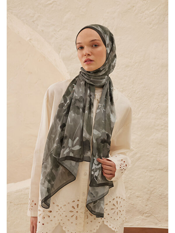 Fresh Scarfs Lizzy Desen Rami Şal Füme