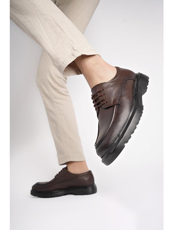 SAMUEL Günlük Klasik Hakiki Deri Casual Rahat Ortopedik Kalın Taban Erkek Ayakkabı - Görsel 3