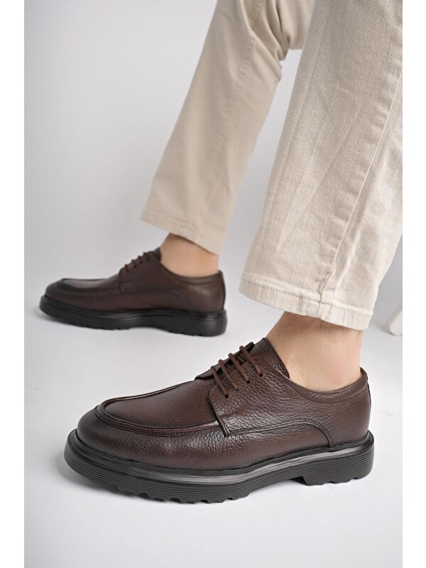 SAMUEL Günlük Klasik Hakiki Deri Casual Rahat Ortopedik Kalın Taban Erkek Ayakkabı - Görsel 4