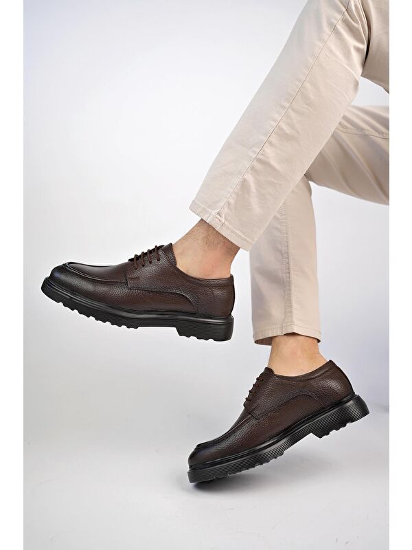 SAMUEL Günlük Klasik Hakiki Deri Casual Rahat Ortopedik Kalın Taban Erkek Ayakkabı - Görsel 6
