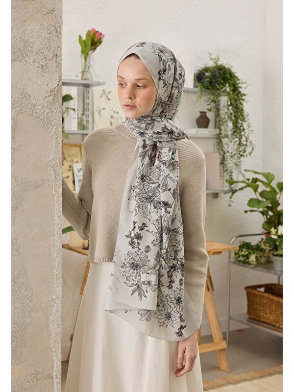 Fresh Scarfs Aster Desen Şal Vizon