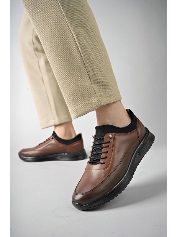 FREE Erkek Günlük Klasik Hakiki Deri Casual Rahat Ortopedik Ayakkabı - Görsel 3