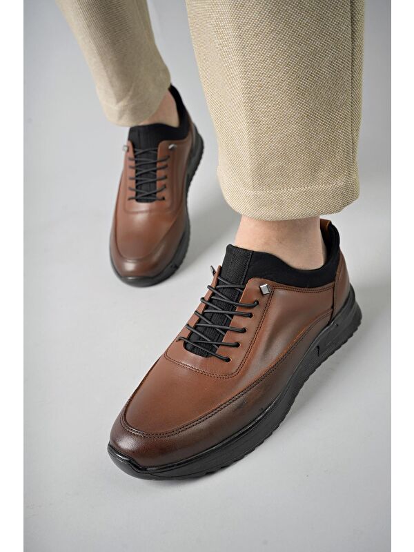 FREE Erkek Günlük Klasik Hakiki Deri Casual Rahat Ortopedik Ayakkabı - Görsel 4