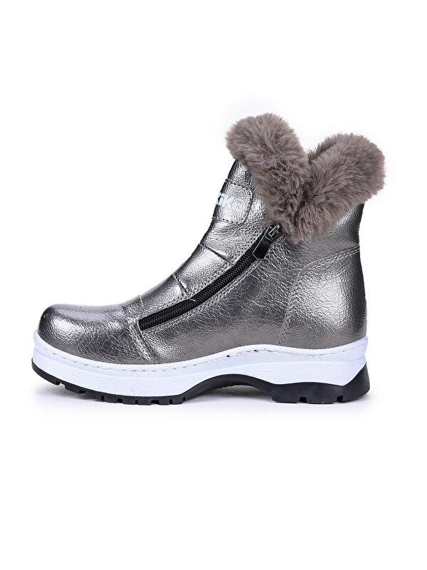 250 Rugan Çatlak Fermuarlı Kız Çocuk Bot Ayakkabı - Görsel 6