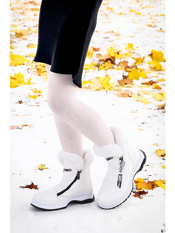 250 Rugan Çatlak Fermuarlı Kız Çocuk Bot Ayakkabı - Görsel 3