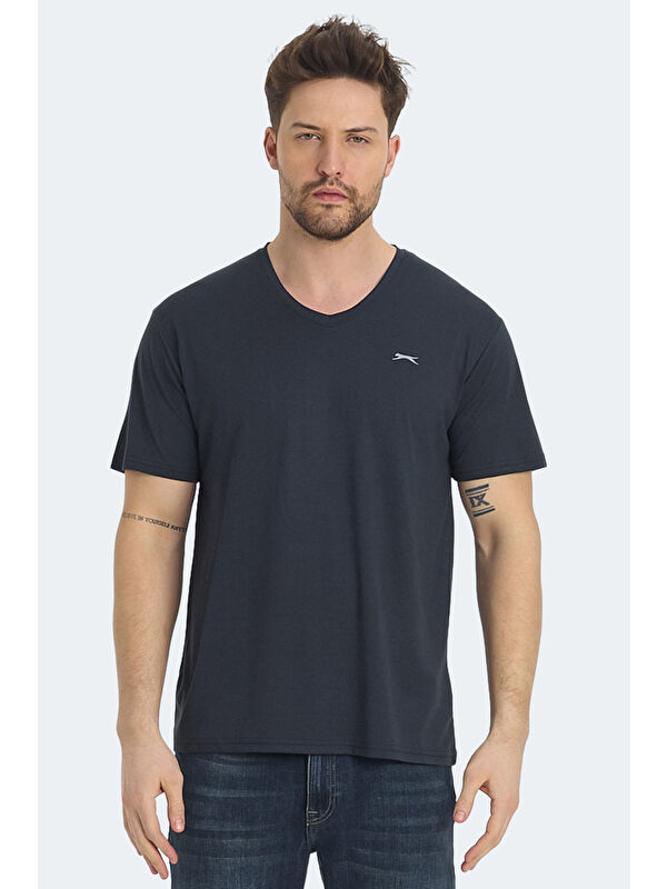 SLAZENGER KRAKKER Erkek Koyu Gri Tişört