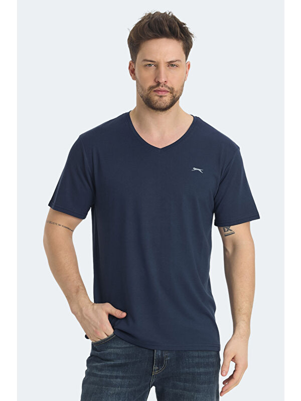 SLAZENGER KRAKKER Erkek Lacivert Tişört