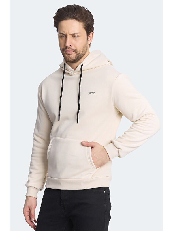 SLAZENGER KICKSON IN Erkek Kahve Kapüşonlu Sweatshirt